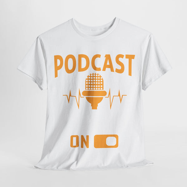 Podcast Mode On Plus Size Woman Heavy Cotton Tee