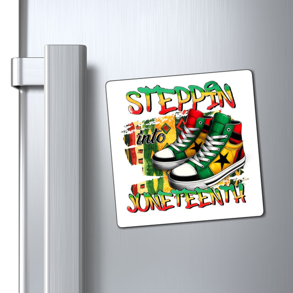 Steppin' into Juneteenth Magnets