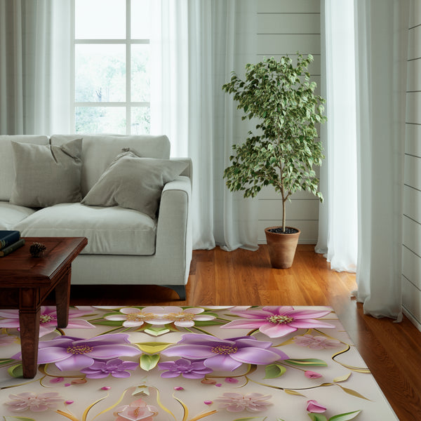 3D Flowers Dornier Rug