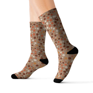 Warm Polka Dots Sublimation Woman Socks