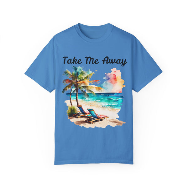 Take Me Away Plus Size Woman Garment-Dyed T-shirt