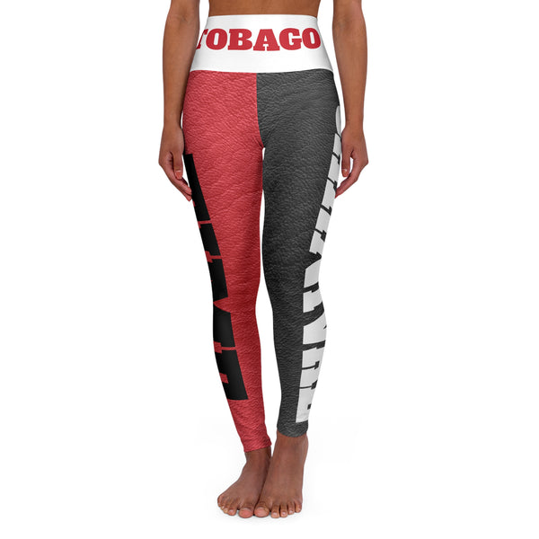 Trinidad & Tobago "Carnival Time" Faux Leather High Waisted Yoga Leggings