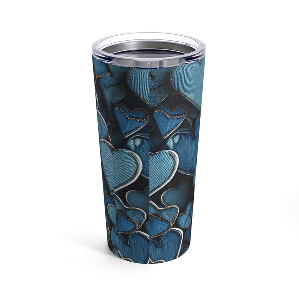 Denim Hearts Tumbler 20 oz. Cup