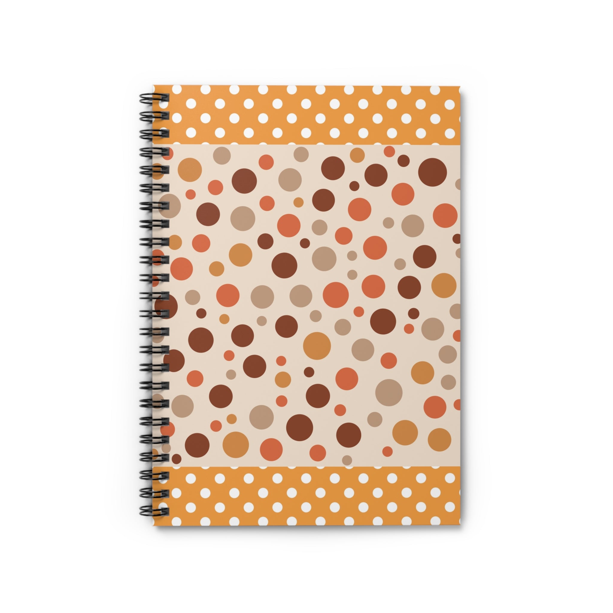 Warm Color Dots Spiral Notebook - Ruled Line