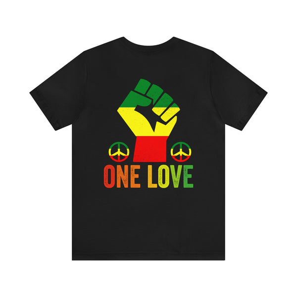 One Love T-Shirt - Spread Peace and Unity in Style - Woman's Jersey Short Sleeve Tee