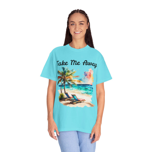 Take Me Away Plus Size Woman Garment-Dyed T-shirt