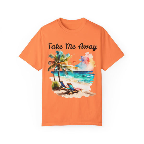 Take Me Away Plus Size Woman Garment-Dyed T-shirt