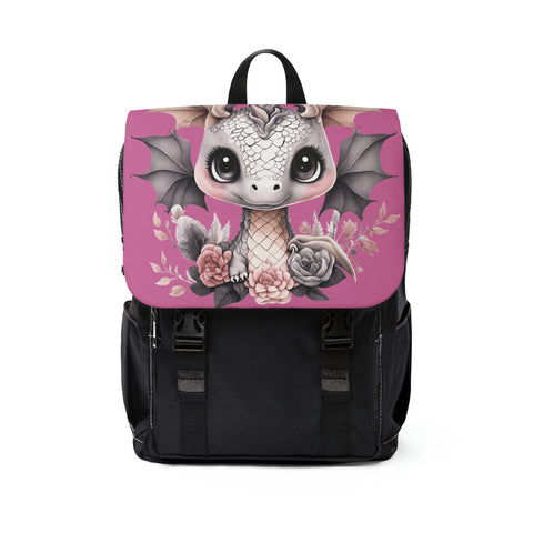 Cute Dragon Woman Casual Shoulder Backpack