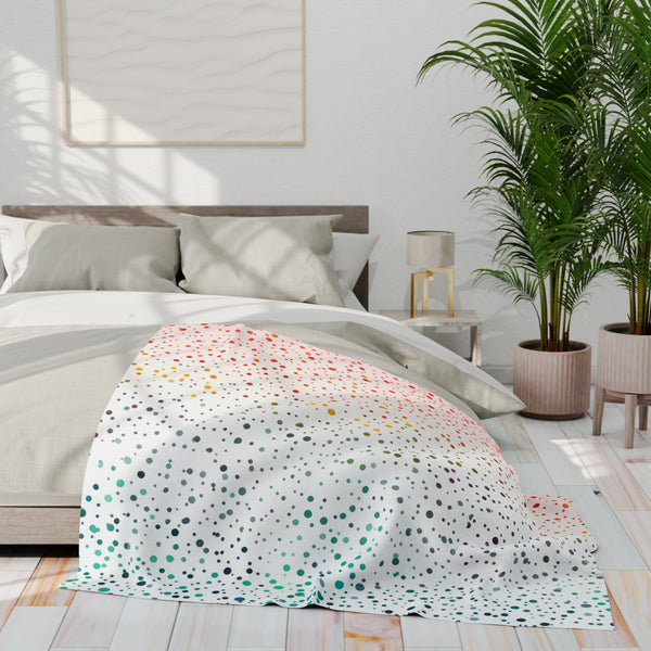 Polka Dots Arctic Fleece Throw Blanket