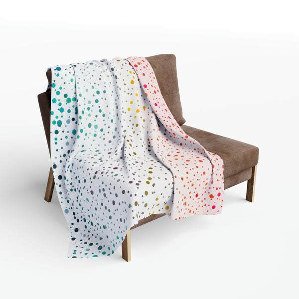 Polka Dots Arctic Fleece Throw Blanket