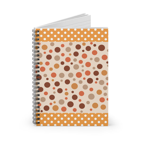 Warm Color Dots Spiral Notebook - Ruled Line