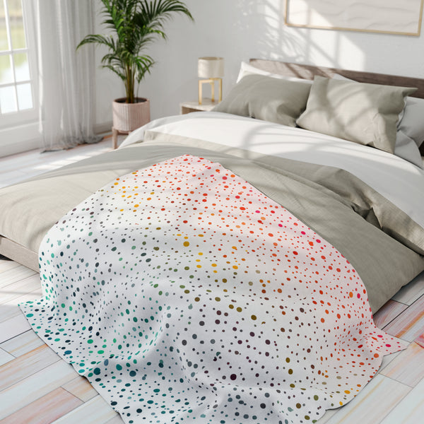 Polka Dots Arctic Fleece Throw Blanket