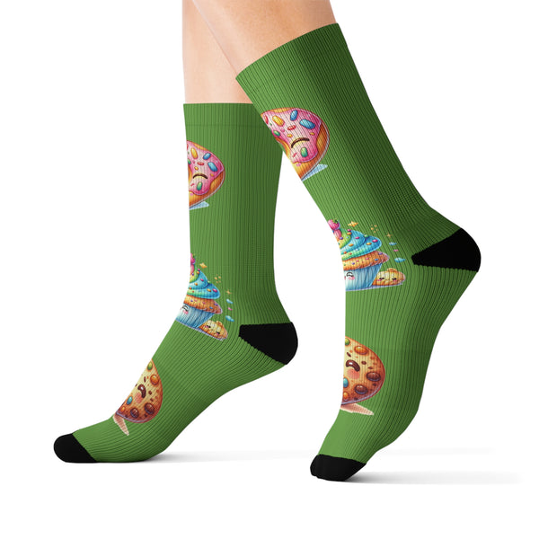 Kawaii Sweets Food Sublimation Woman Socks