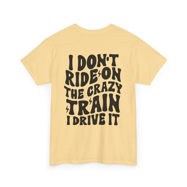 Ride the Train Women Heavy Cotton Tee T-Shirt