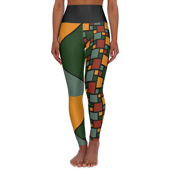 Rasta Two Tone High Waisted Yoga Leggings