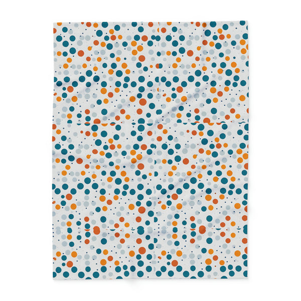 Spring Polka Dots Arctic Fleece Throw Blanket