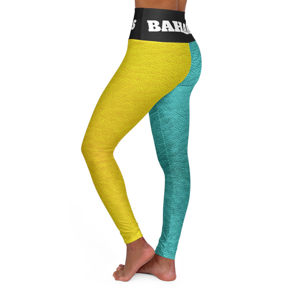 Bahamas Faux Leather High Waisted Yoga Leggings