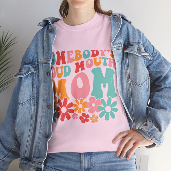 "Somebody Loud Mouth Mama" Plus Size Women Heavy Cotton Tee T-Shirt