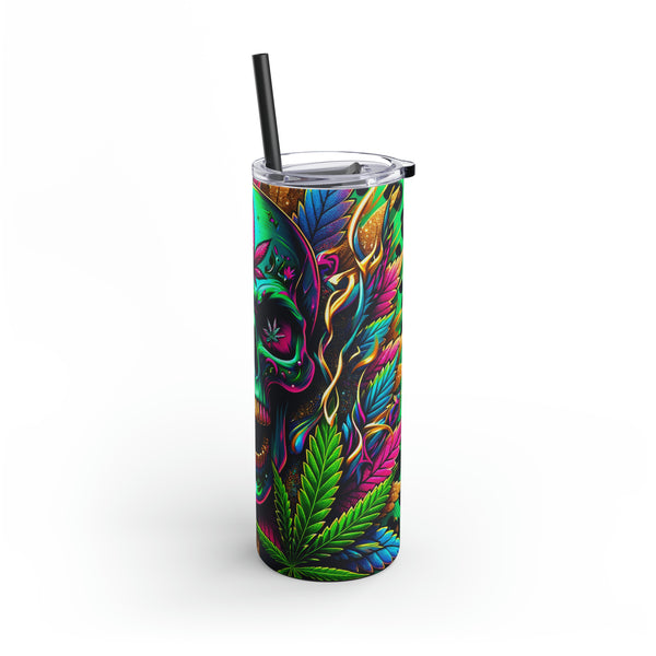 Skull Weed Maars Maker Skinny Matte Tumbler, 20oz