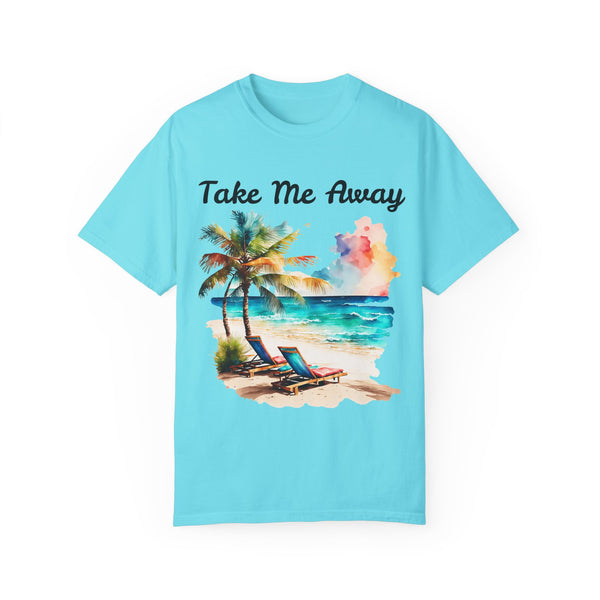 Take Me Away Plus Size Woman Garment-Dyed T-shirt