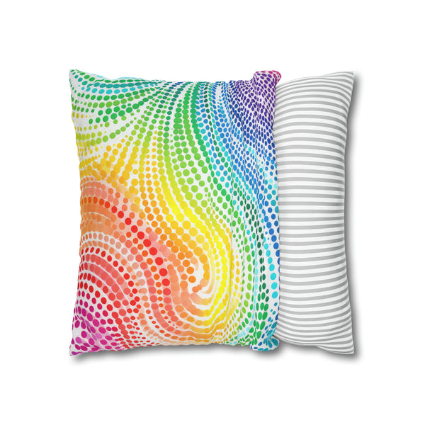 Swirl Spun Polyester Square Throw Pillowcase