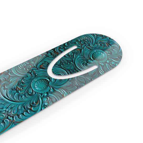 Teal Flower Bookmark