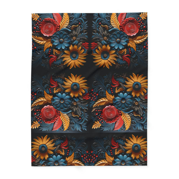 3D Flower 2.0 Arctic Fleece Throw Blanket