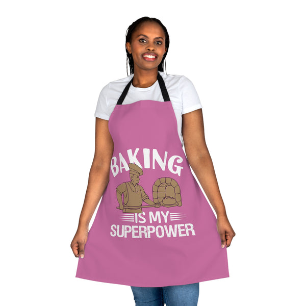 "Baking is my Superpower" Apron, 5-Color Straps