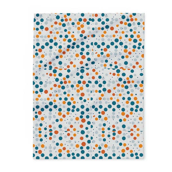 Spring Polka Dots Arctic Fleece Throw Blanket