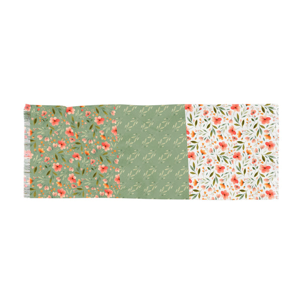 Spring Floral Woman Light Scarf