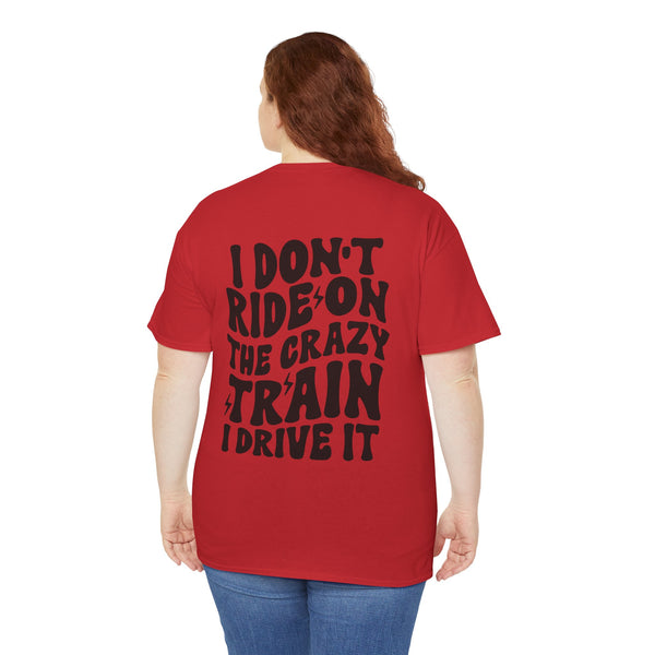 Ride the Train Women Heavy Cotton Tee T-Shirt