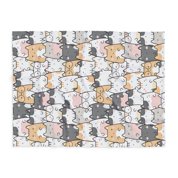 Cat Group Arctic Fleece Throw Blanket