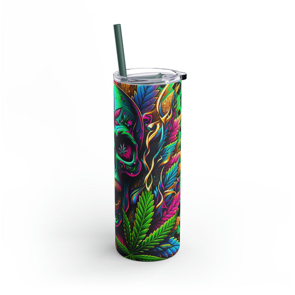 Skull Weed Maars Maker Skinny Matte Tumbler, 20oz