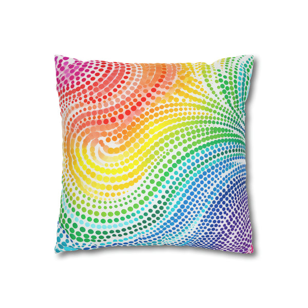 Swirl Spun Polyester Square Throw Pillowcase