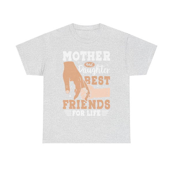 "Mom & Daughter Best Friends" Plus Size Women Heavy Cotton Tee T-Shirt