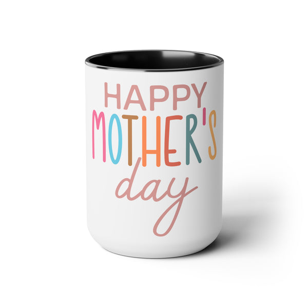 Happy Mother's Day Two-Tone Coffee Mugs Cup, 15oz