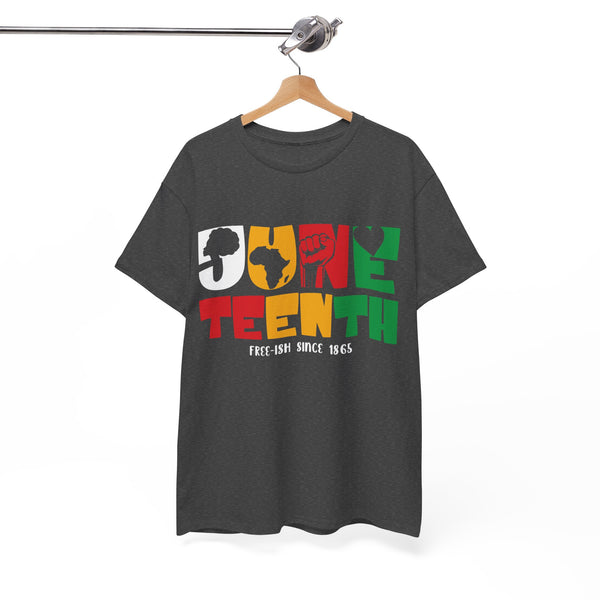 Juneteenth Free-ish Since 1865 Plus Size Woman Heavy Cotton Tee