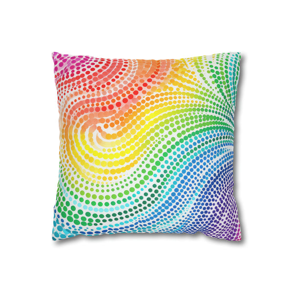 Swirl Spun Polyester Square Throw Pillowcase