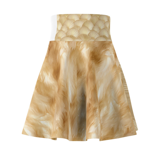 Gold Feather Women's Skater Skirt