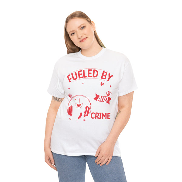 Fueled by Coffee and Podcast Women Heavy Cotton Tee T-Shirt