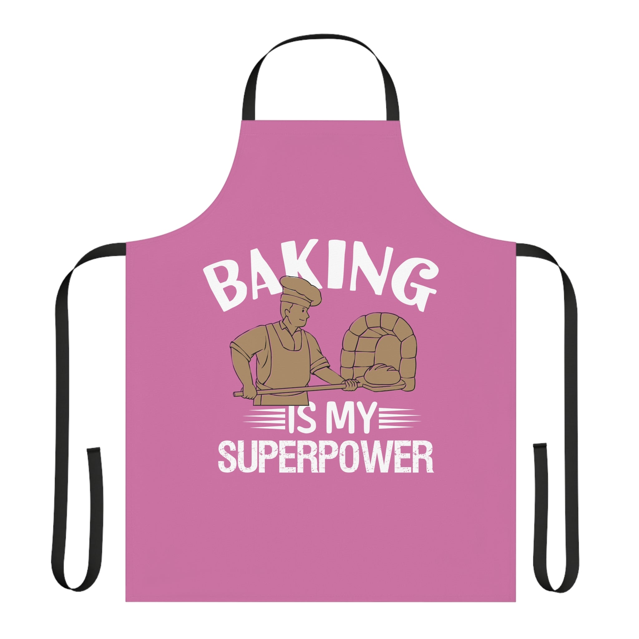 "Baking is my Superpower" Apron, 5-Color Straps