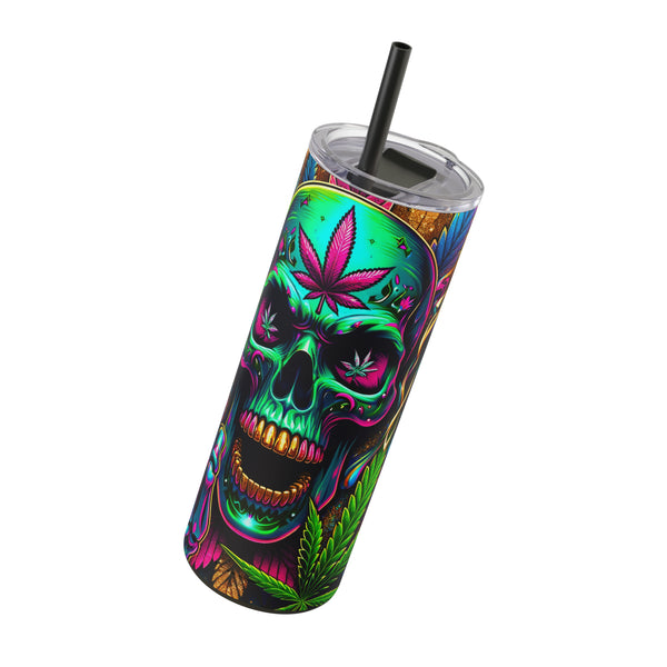 Skull Weed Maars Maker Skinny Matte Tumbler, 20oz