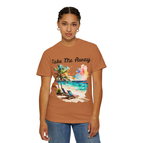 Take Me Away Plus Size Woman Garment-Dyed T-shirt