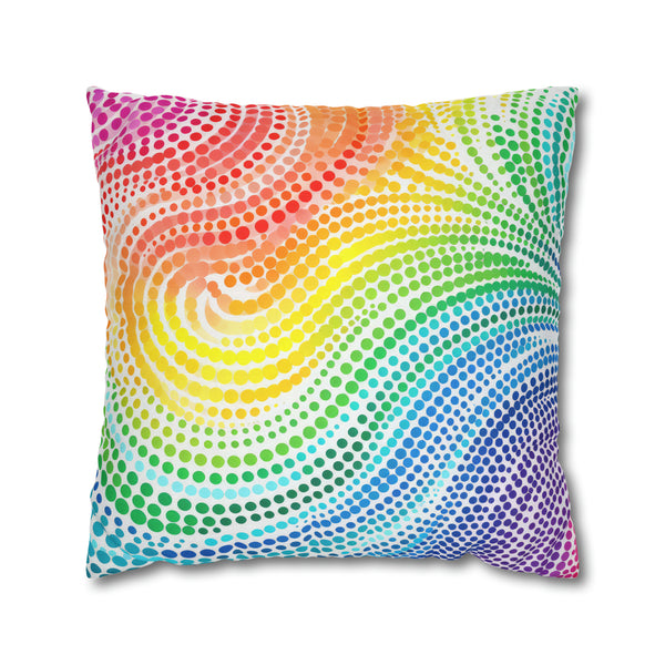 Swirl Spun Polyester Square Throw Pillowcase