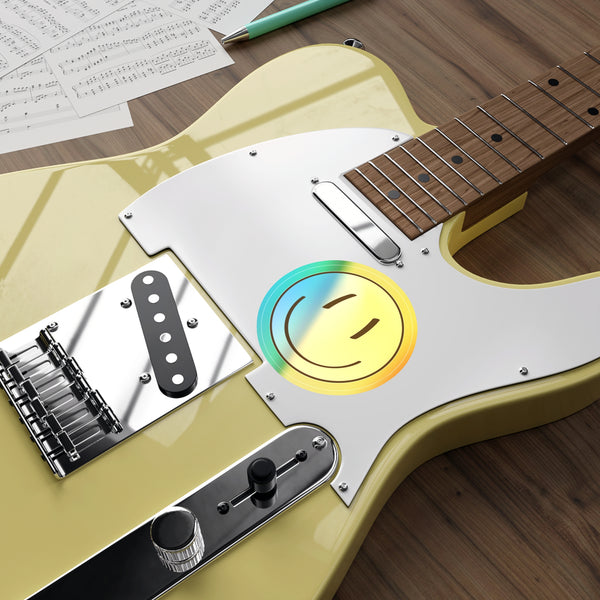 Smiley Face Holographic Die-cut Stickers