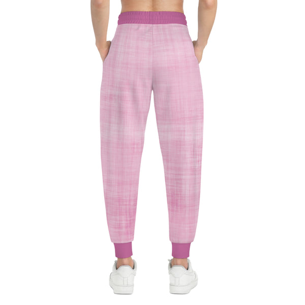 Pink Denim Athletic Woman Joggers