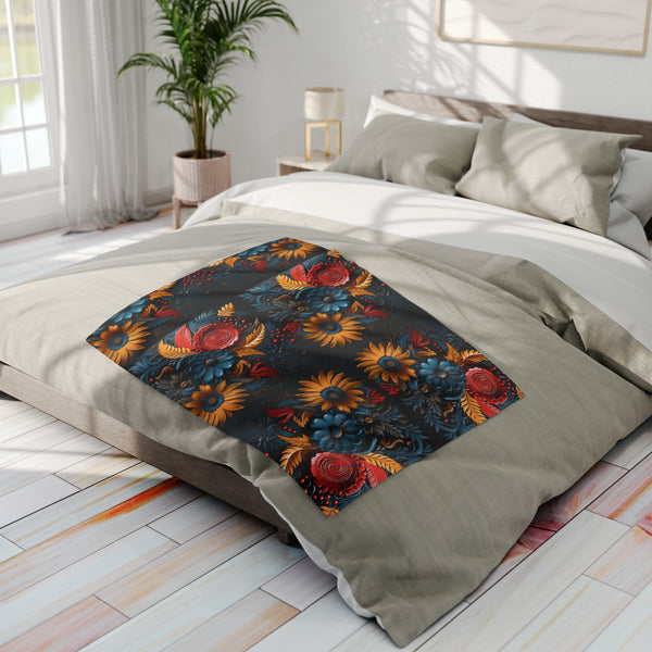 3D Flower 2.0 Arctic Fleece Throw Blanket