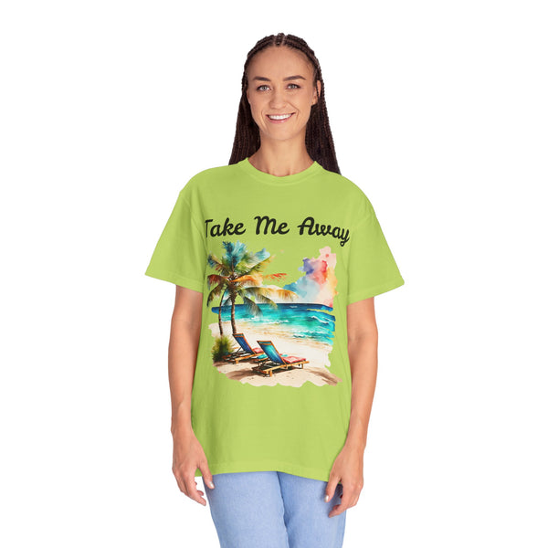 Take Me Away Plus Size Woman Garment-Dyed T-shirt