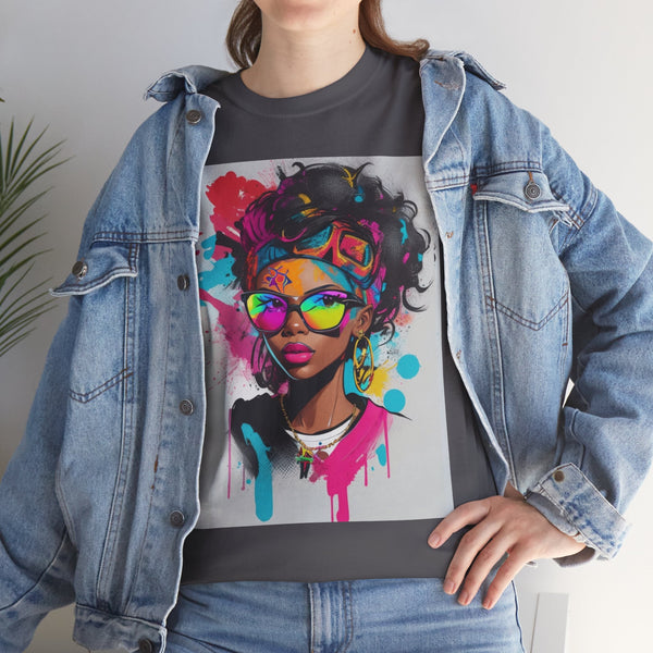 "Black Women" Woman Crewneck T-Shirt: Focus on the Good - Unisex Heavy Cotton Tee