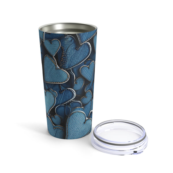 Denim Hearts Tumbler 20 oz. Cup